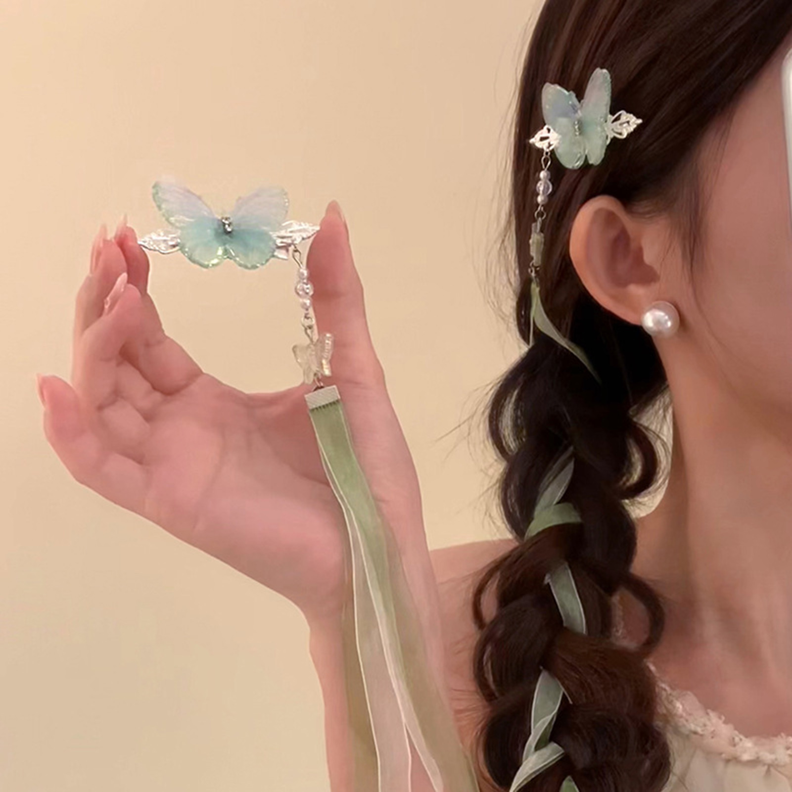 Hanbok Hair Pin - 2pcs Neo Chinese Style Hair Clips