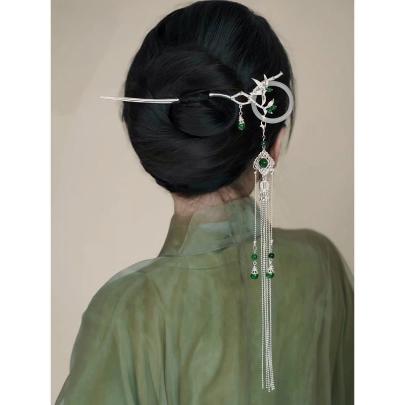 Hanbok Hair Pin - Chinese Style Hair Stick Bamboo Tassel