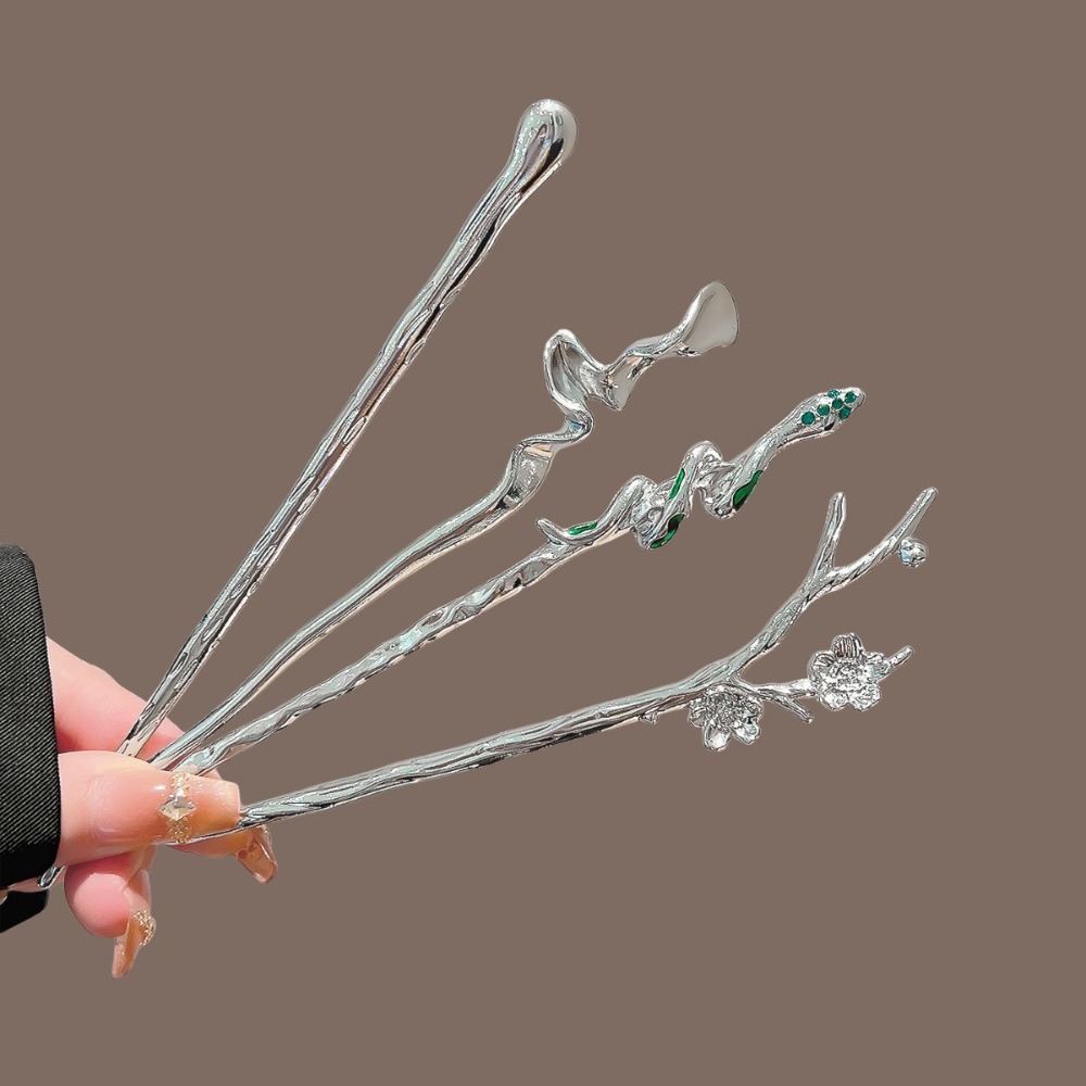 Hanbok Hair Pin - New Chinese Style Silver Metal Hair