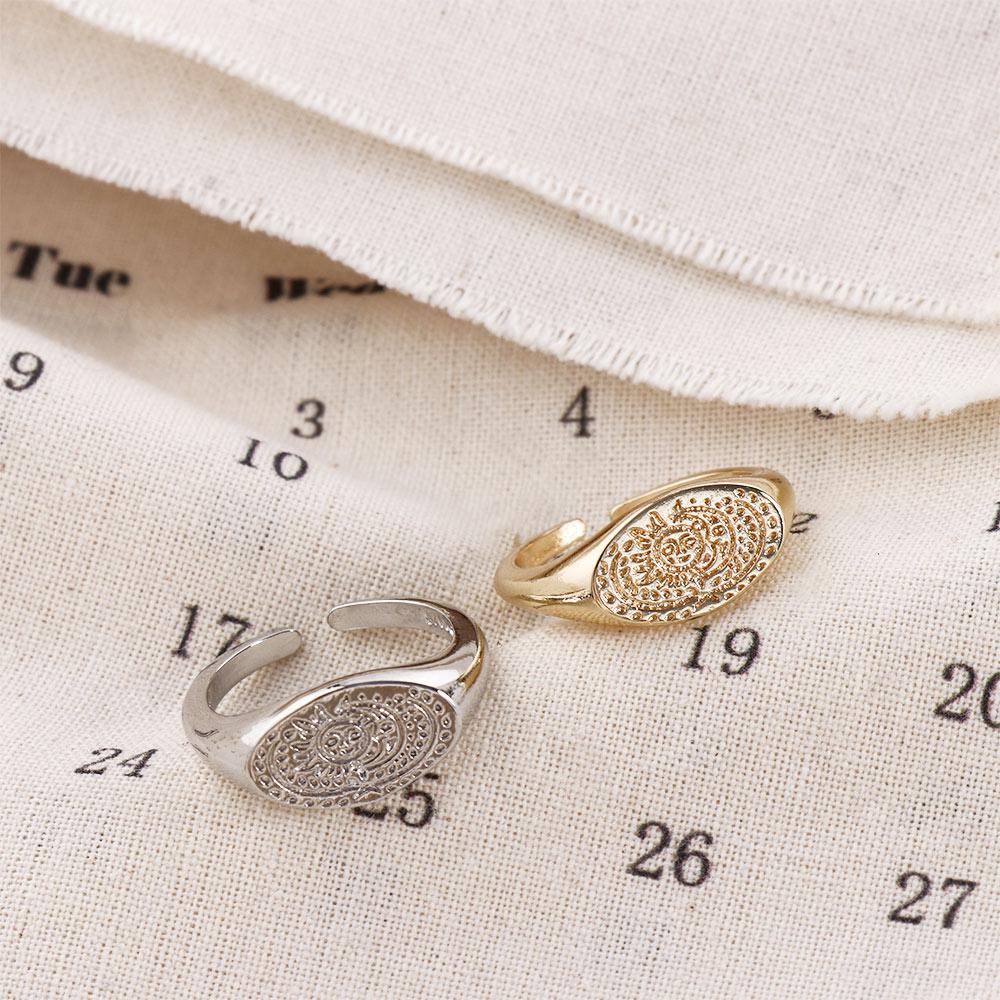 Minimalist Sun Moon Pattern Ri - Korean Daily Lifestyle recension och pris