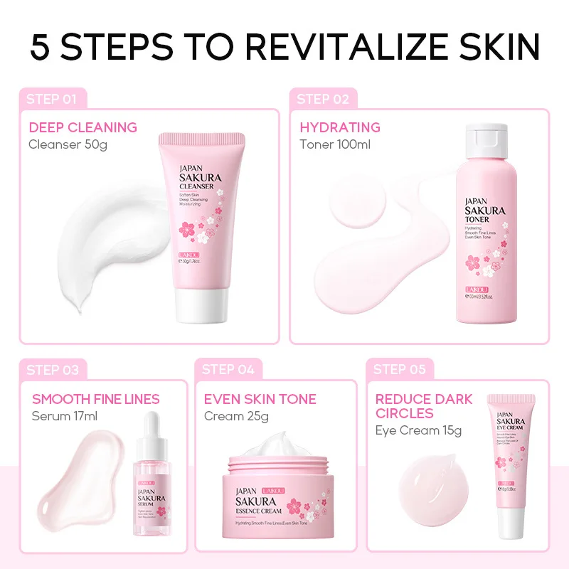 LAIKOU Sakura Kit Skin Care Se - Korean Skincare Routine recension och pris