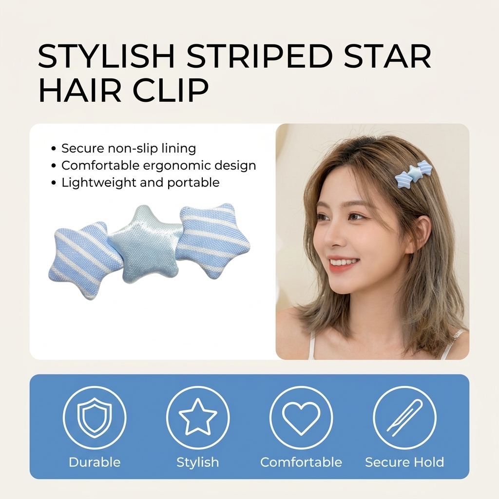 Cute Star Shaped Hair Clip For - Korean Daily Lifestyle recension och pris
