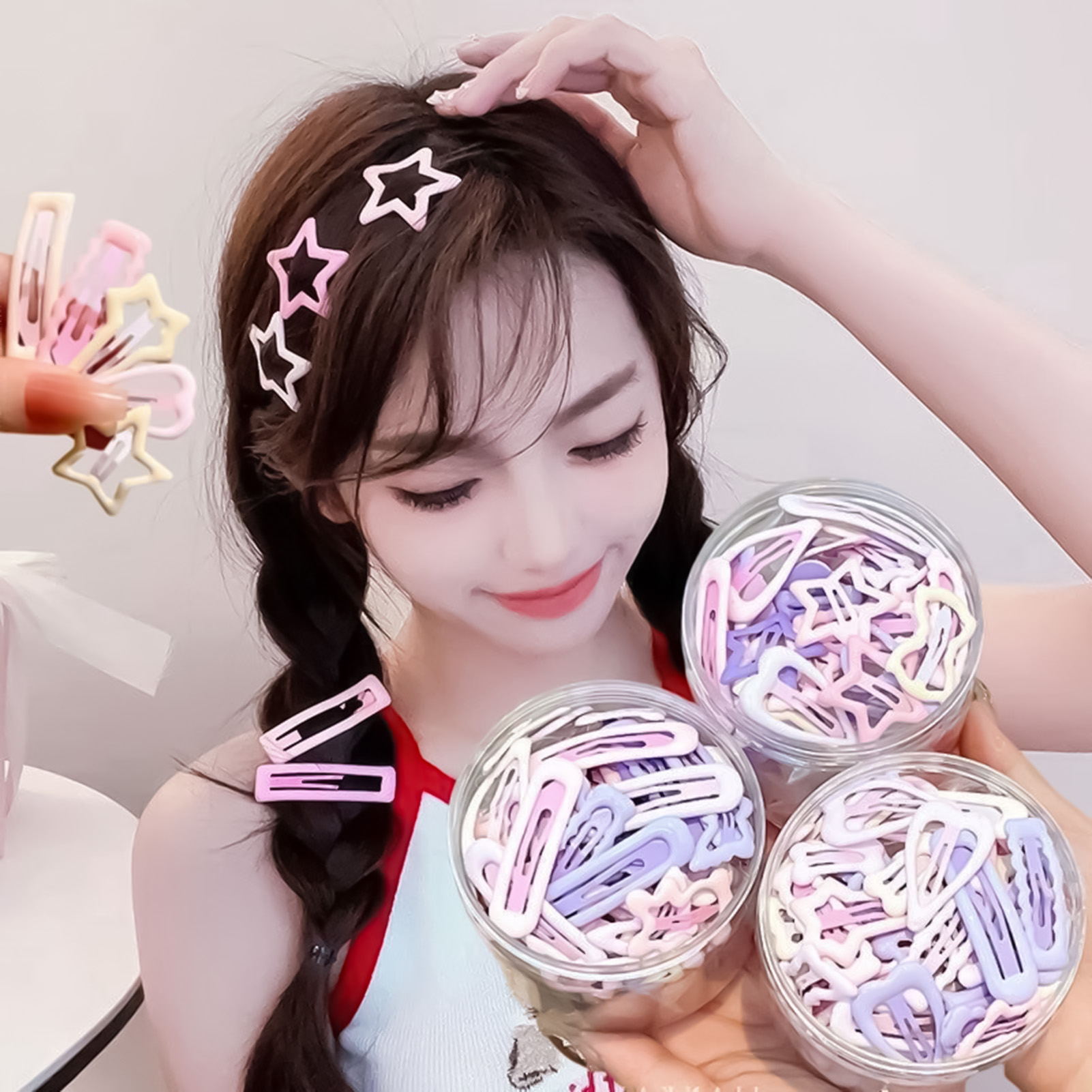 3PCS Sweet Style Headwear Pins - Korean Daily Lifestyle recension och pris
