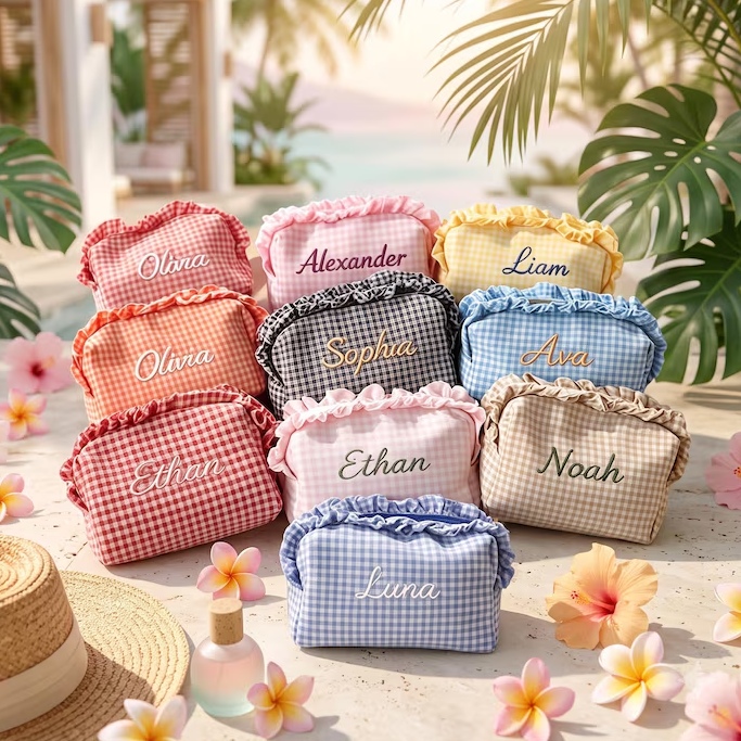 Custom Name Makeup Bag with De - Korean Skincare Routine recension och pris