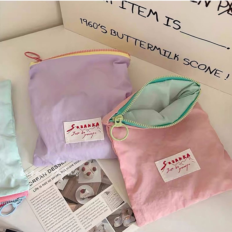 Solid Colour Makeup Bags Korea - Korean Skincare Routine recension och pris