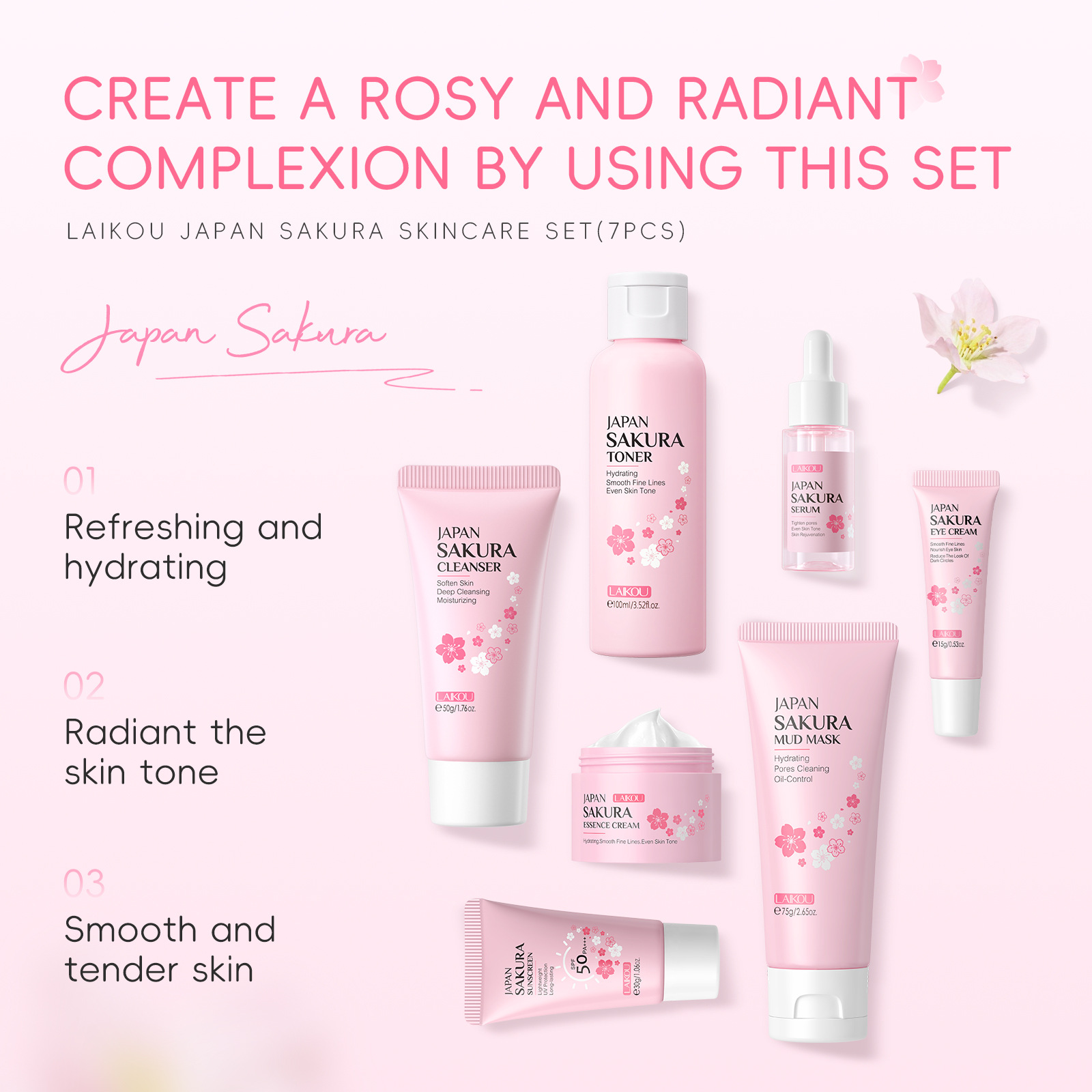 Korean Sakura Skincare Set Hyd - Korean Skincare Routine recension och pris